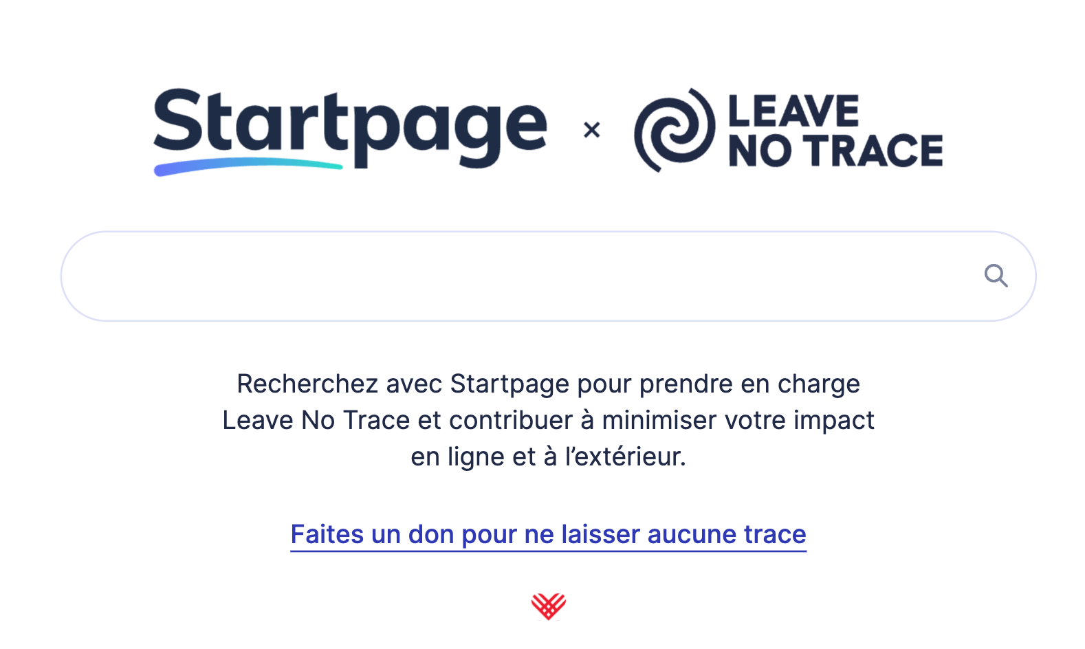 Startpage et Leave No Trace