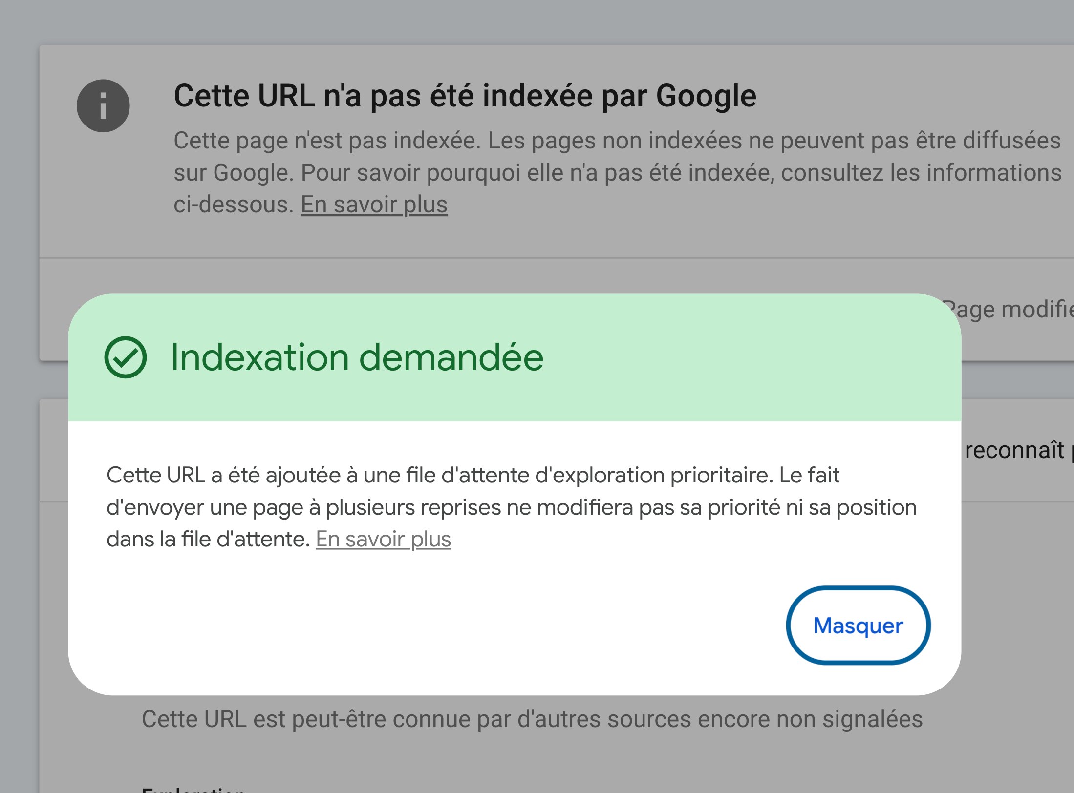 Nouvelle UX Google Search Console