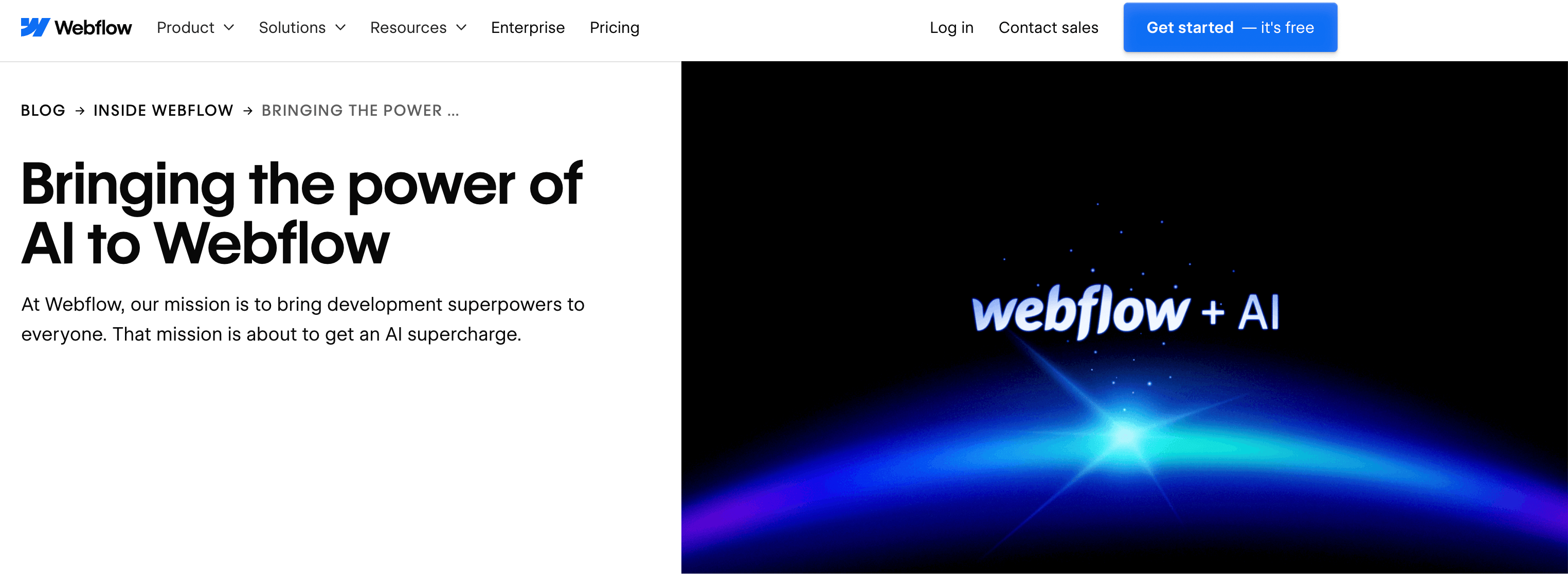 Webflow et l'IA